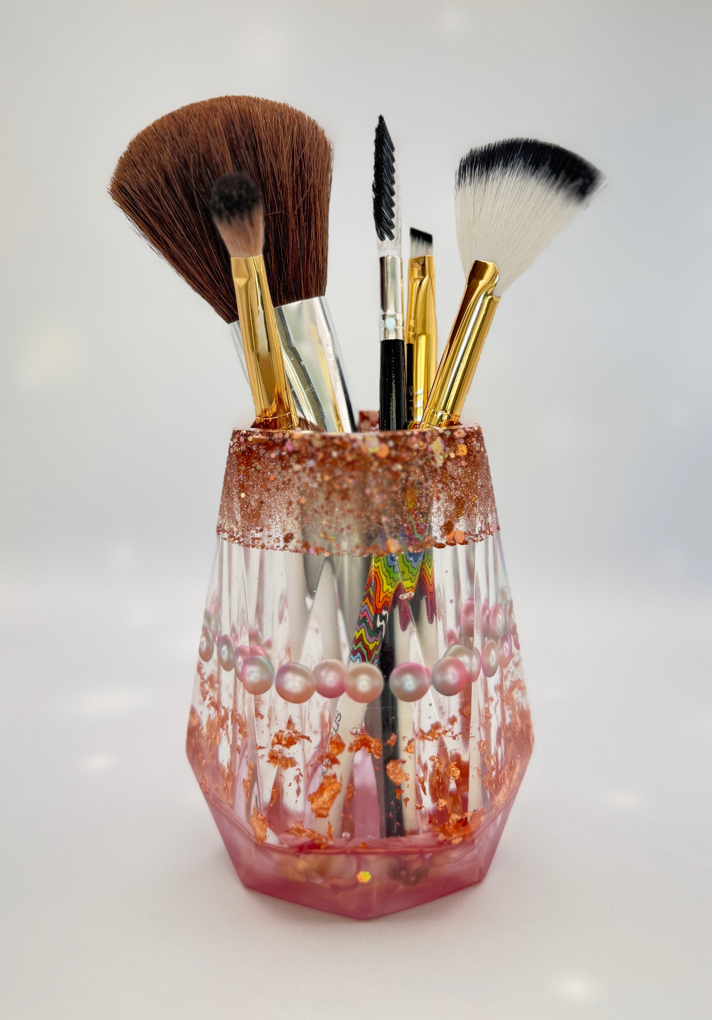 Resin Luxury Vanity Set - Gilded Rose Pearl