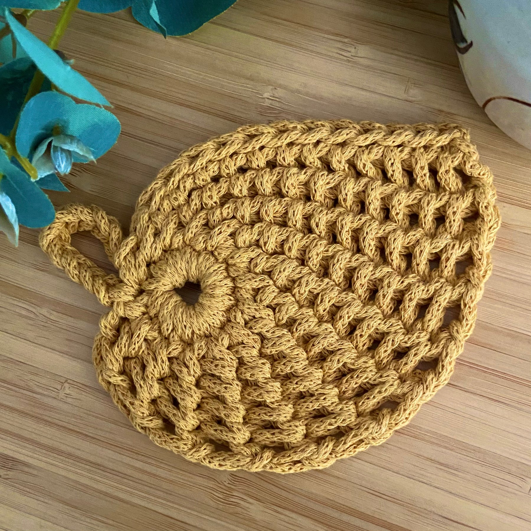 Crochet Leaf Coasters - Set of 4