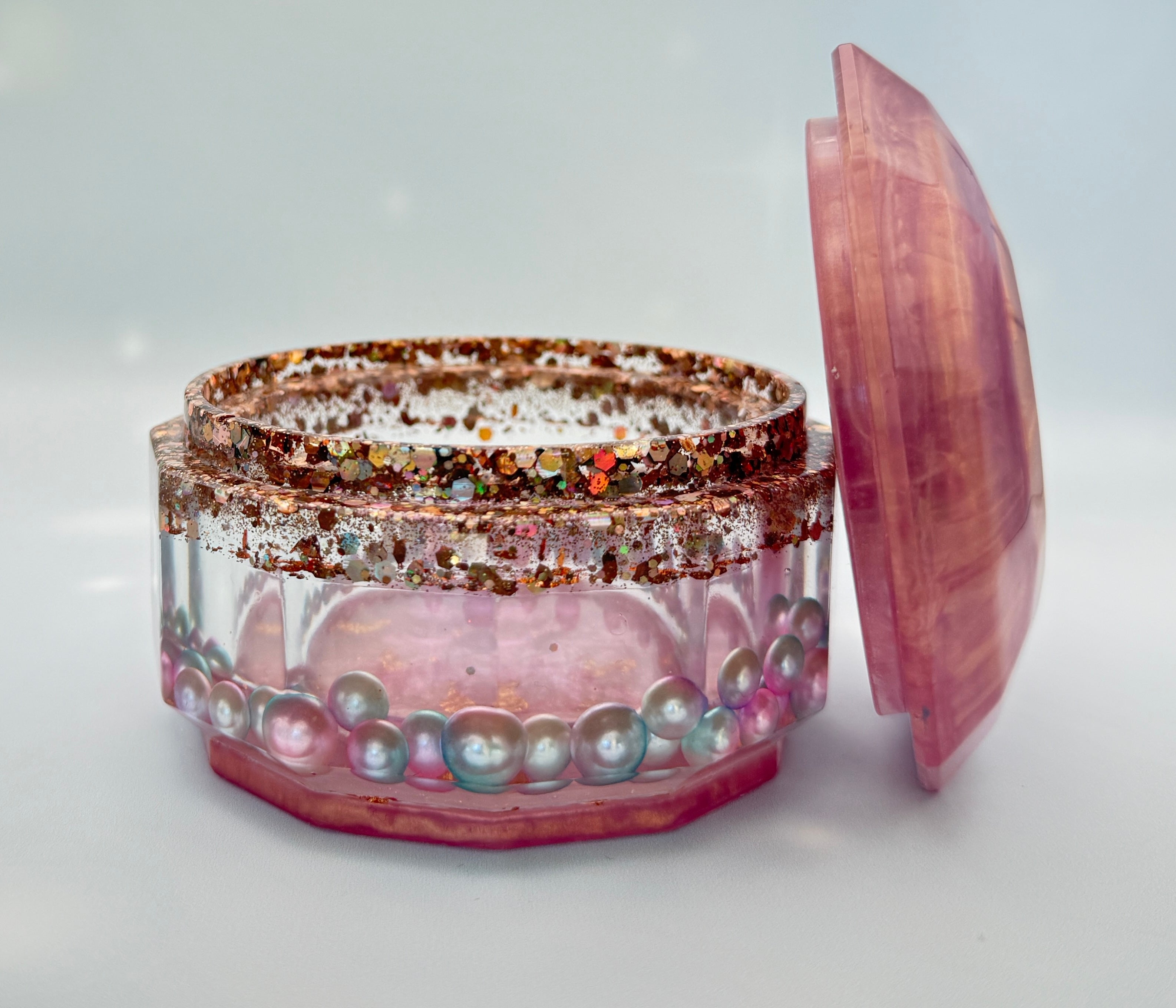 Resin Luxury Vanity Set - Gilded Rose Pearl
