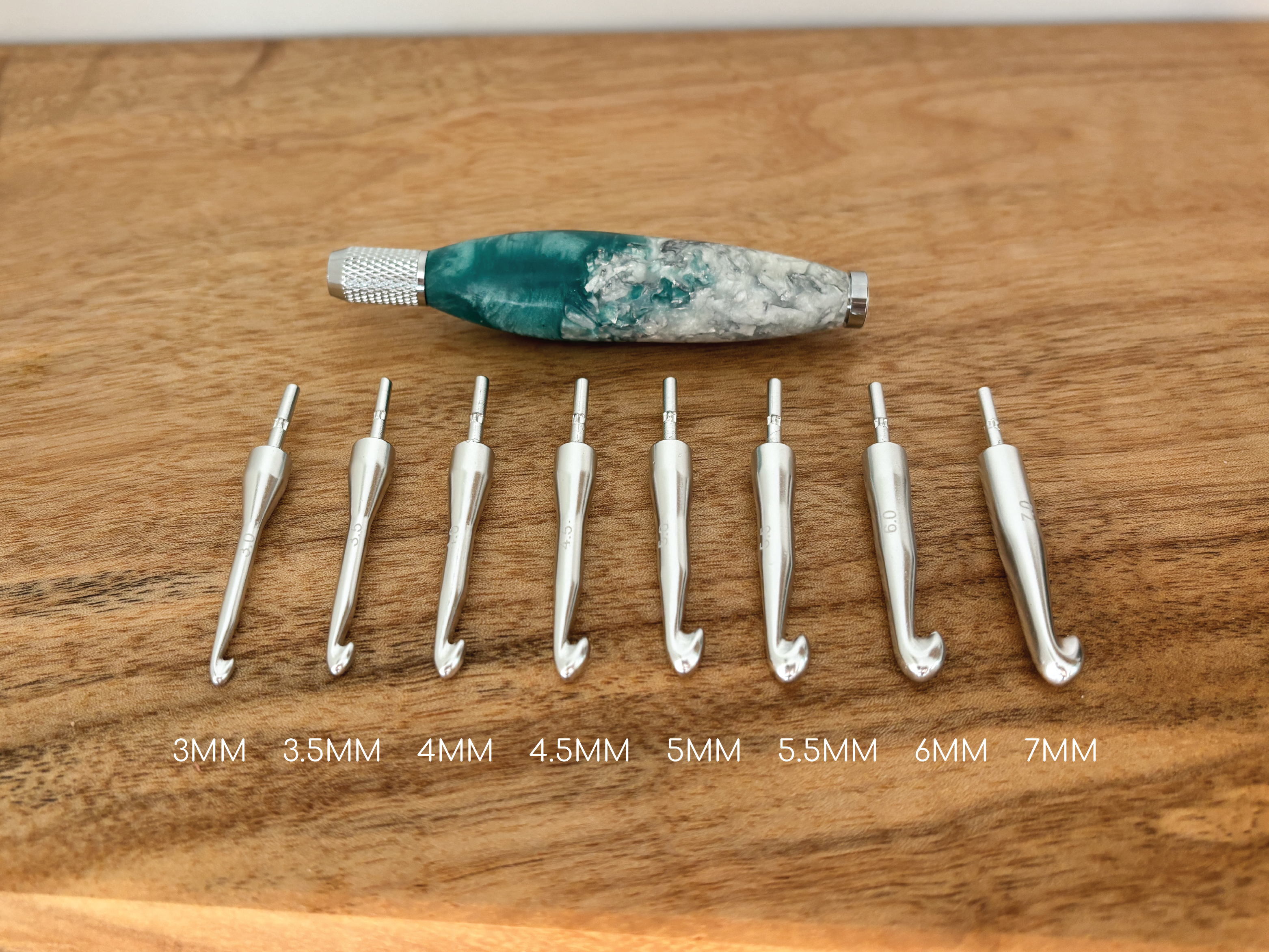 Custom Resin Interchangeable Crochet Hook Handle Set - Standard Handle