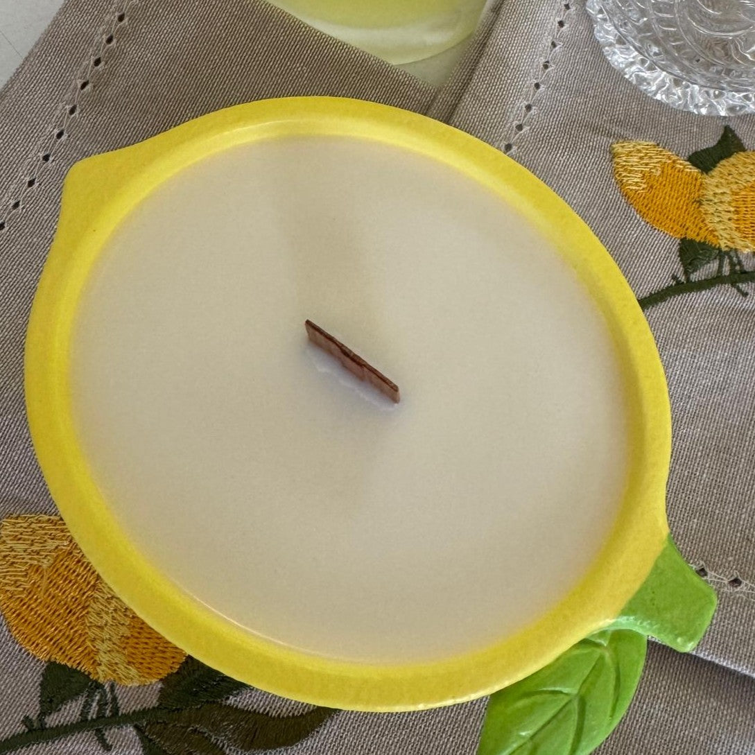 Lemon bowl candle with lemon myrtle fragrance