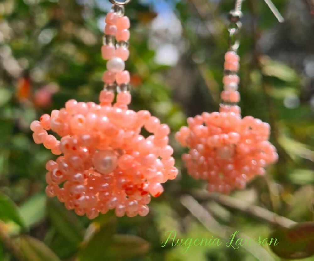 Beaded Flower Earrings