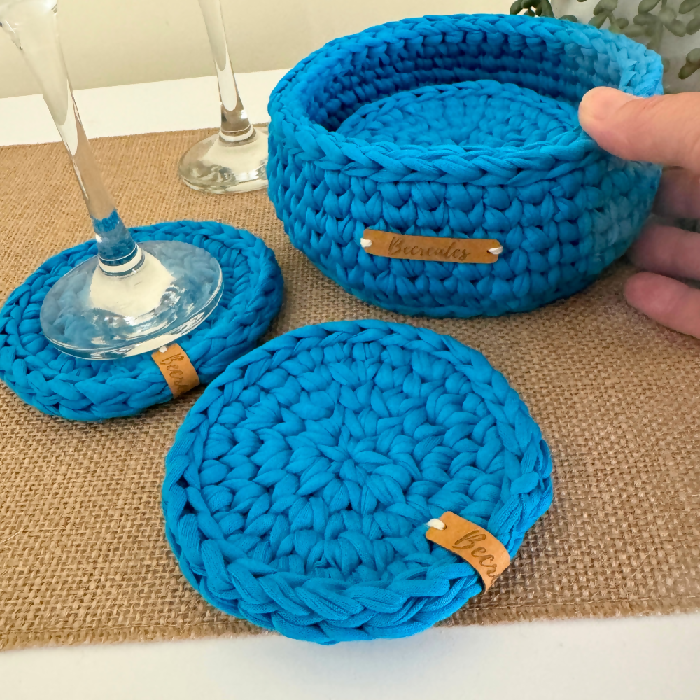 Handmade-coasters-and-basket-set-azure-blue (8)