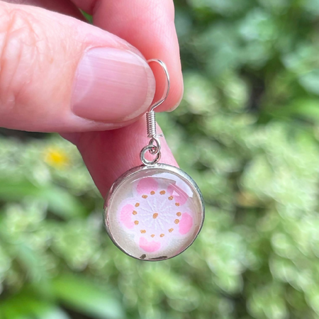 Pink Cherry Blossom Earrings