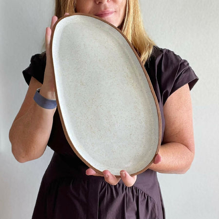 Oval Ceramic Serving Platter | Rich Warm | Large | Medium | Buy More Save More | Handmade Pottery