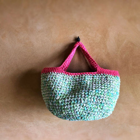 Basket Hand Bag / Green Neon Bag