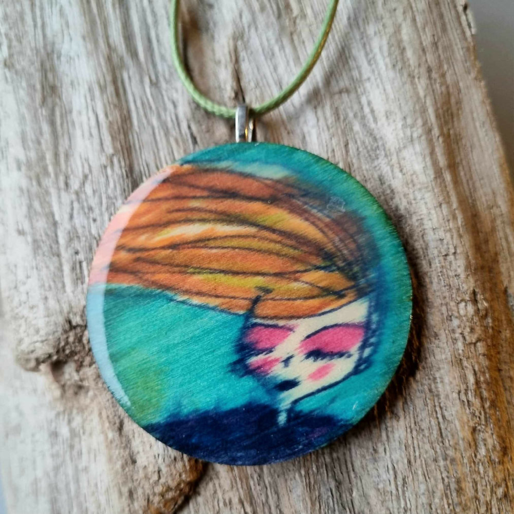 DreamGirl Jewelry Series : Original Ink Illustration Necklace Pendant