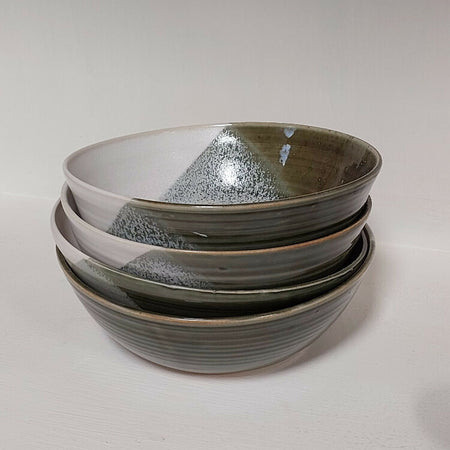 Dark green and white all purpose bowl