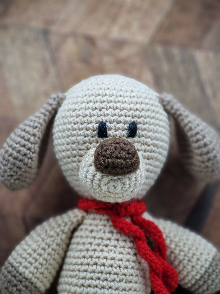 Handmade crochet puppy dog plush toy