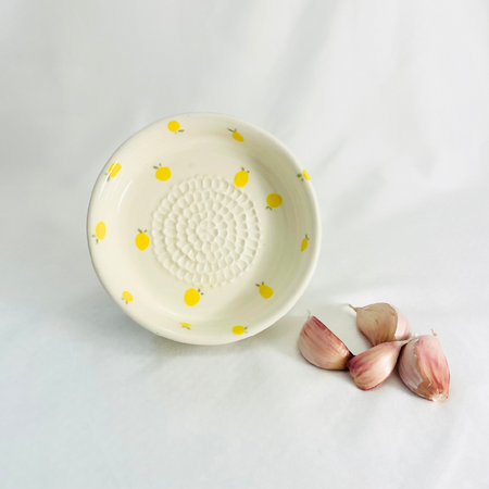 Lemon Pattern Garlic & Ginger Handmade Ceramic Grater