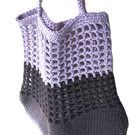 Hand made Crochet Eco Friendly Market bag two colours