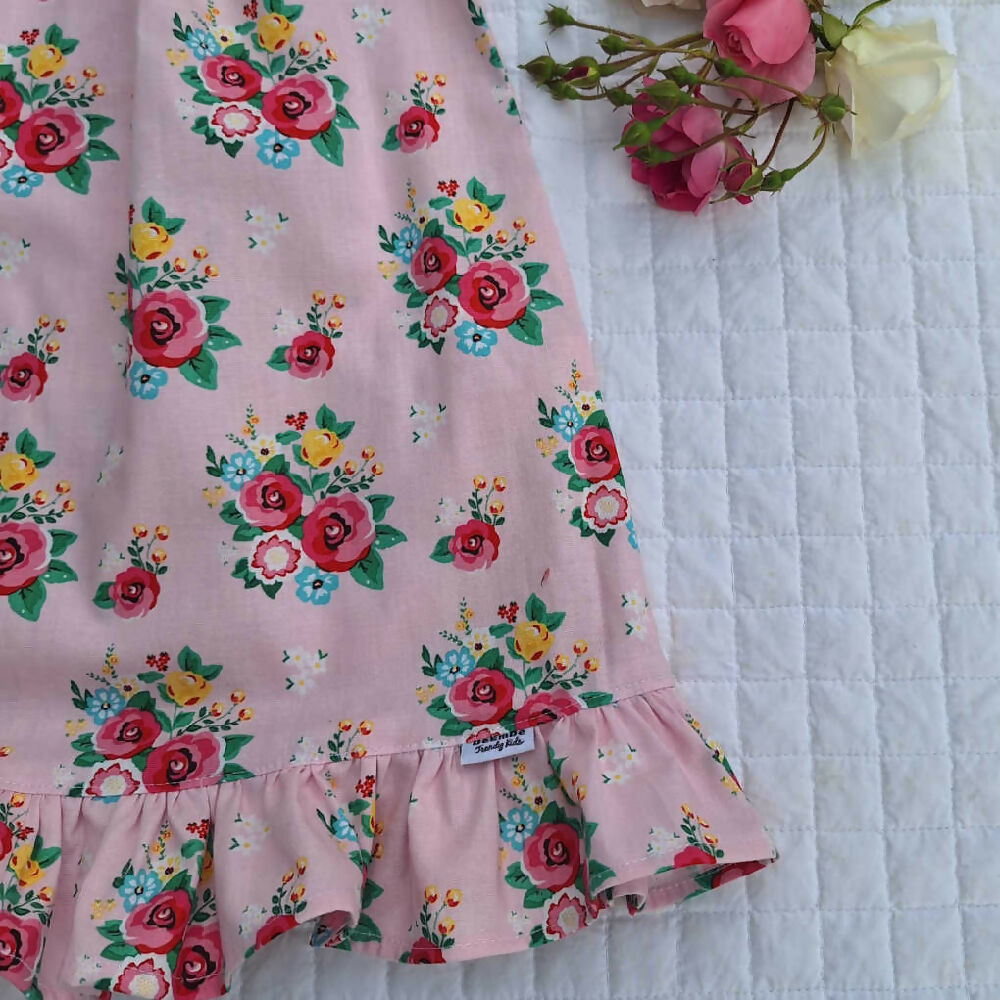 closeup-pink-floral-dress