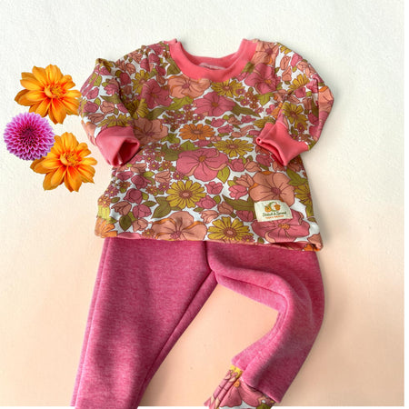 Vintage Bloom Floral Top and Pants Set