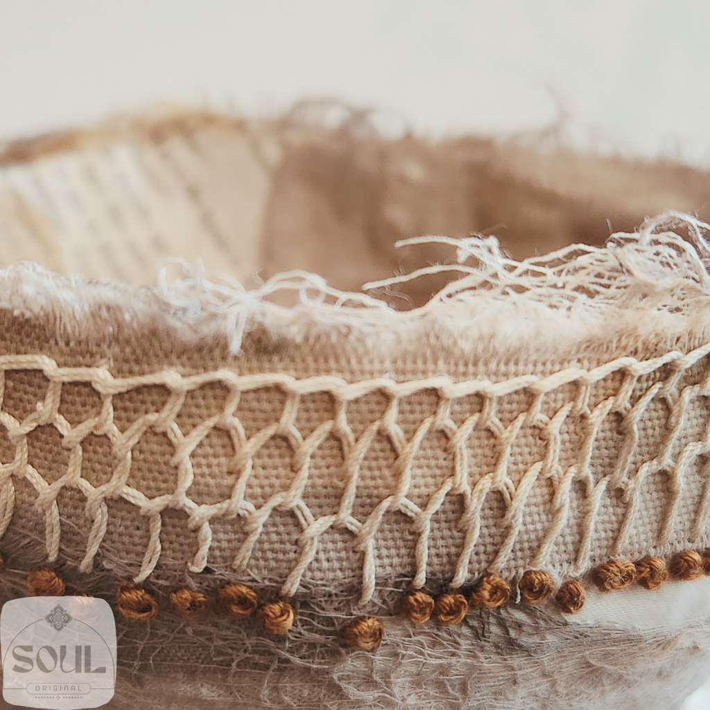 Textile Art Bowl – Natural & Earthy (2)