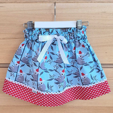 Handmade Christmas Koala Theme Skirt | Size 2