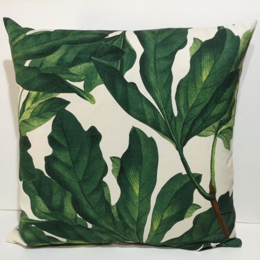 Palm leaf cushion cover. Coastal living 45x45