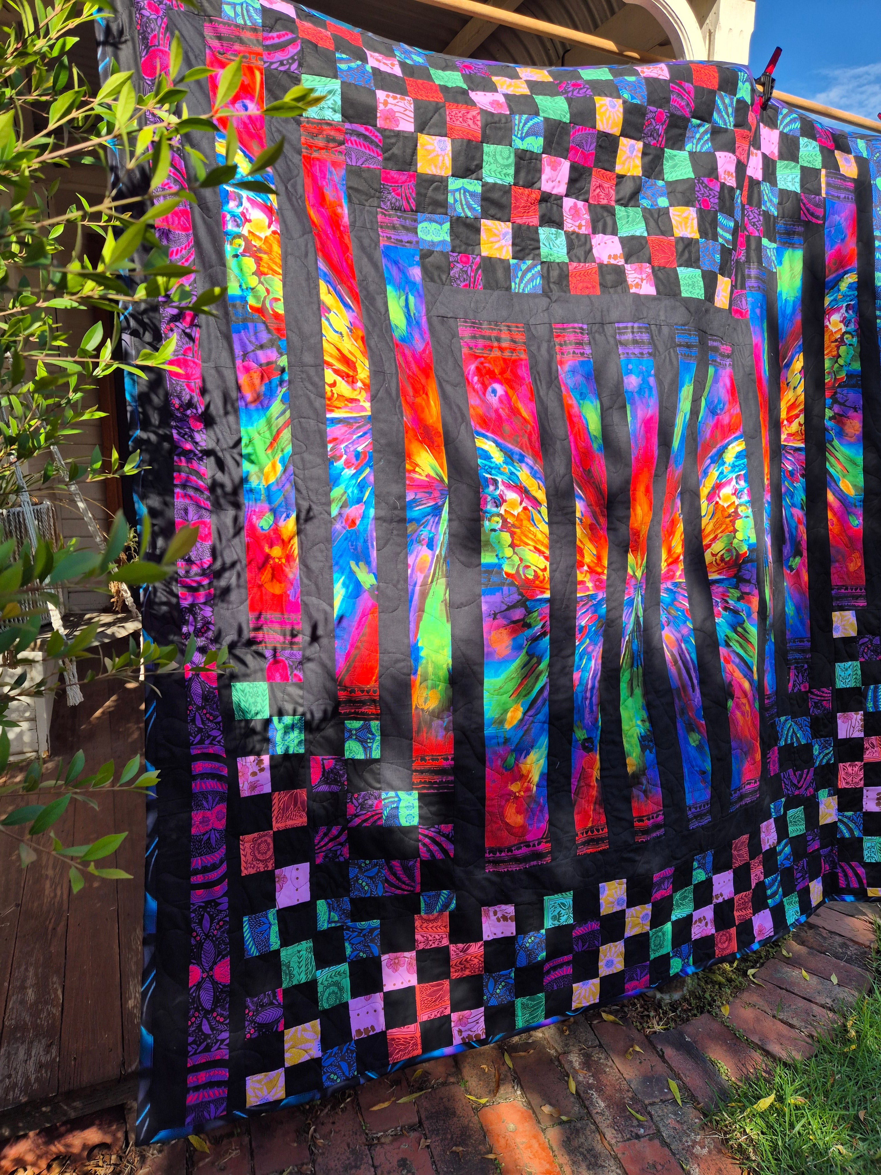 Abstract Butterfly queen size Quilt