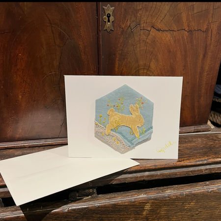 Hand Embroidered Greeting Card