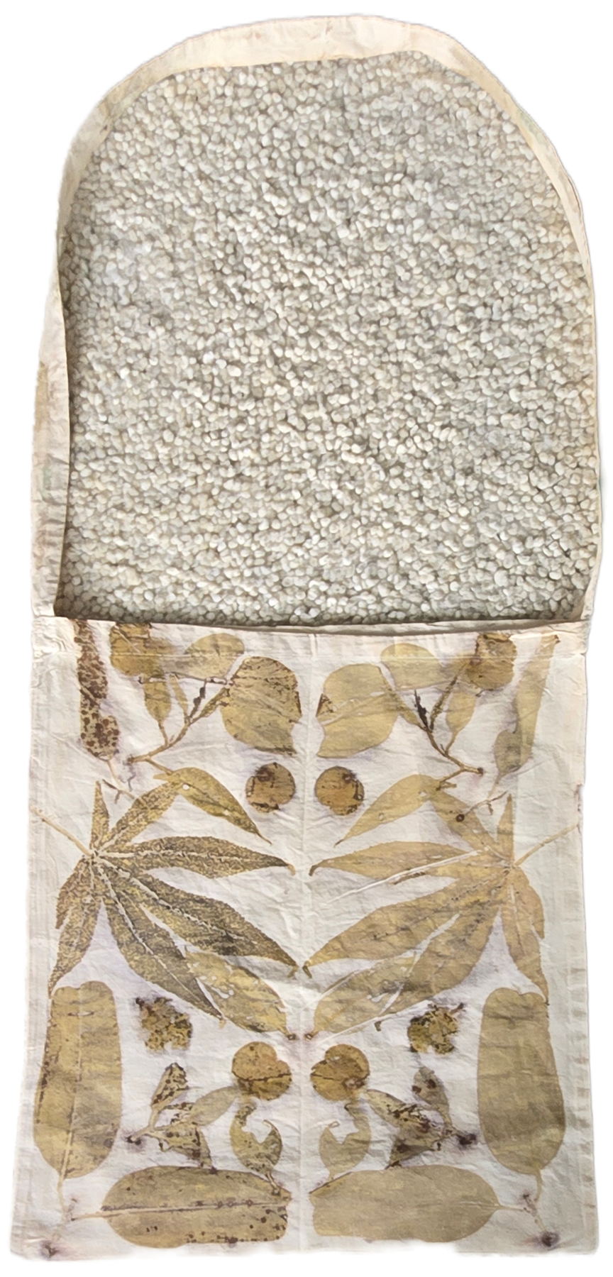 Eco Printed Calico Tote Bag