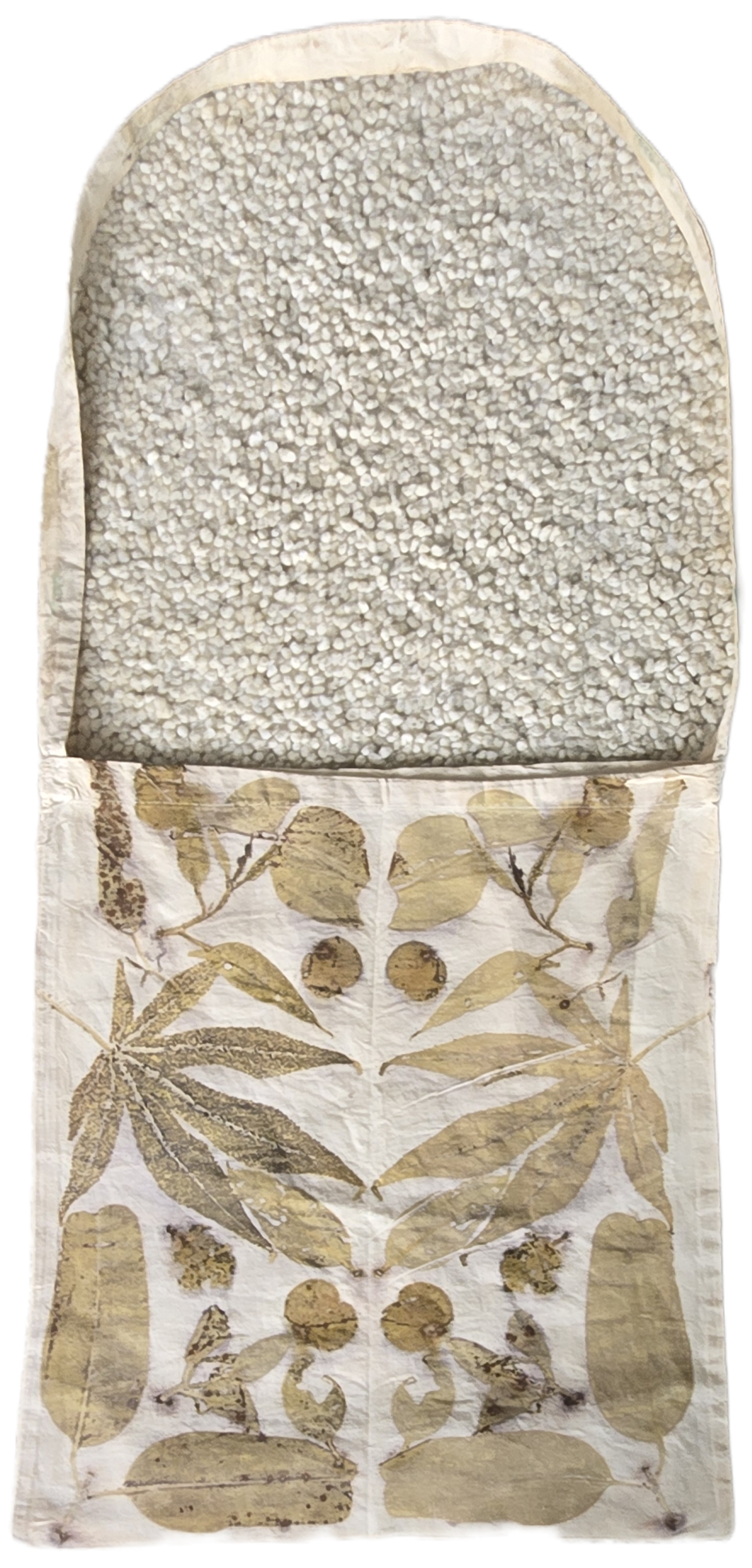 Eco Printed Calico Tote Bag