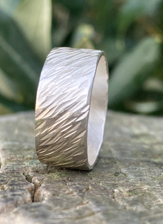 Handmade Hammered Sterling Silver Ring