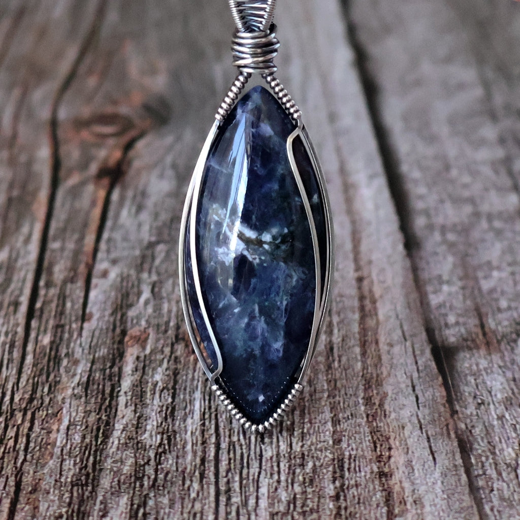 Sterling Silver Sodalite Pendant ~ Talisman of Insight