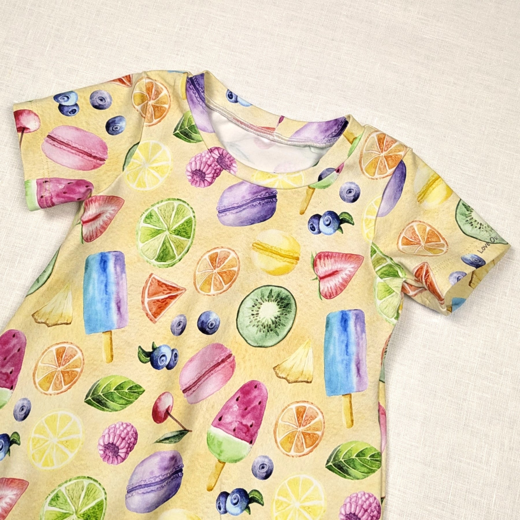 Handmade Twirly Dress for active kids | Summer Fruits Collection | sizes 2-5