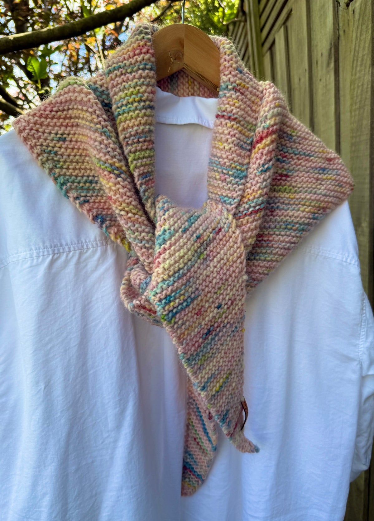 Merino Rainbow Scarf, Peruvian Wool Scarf