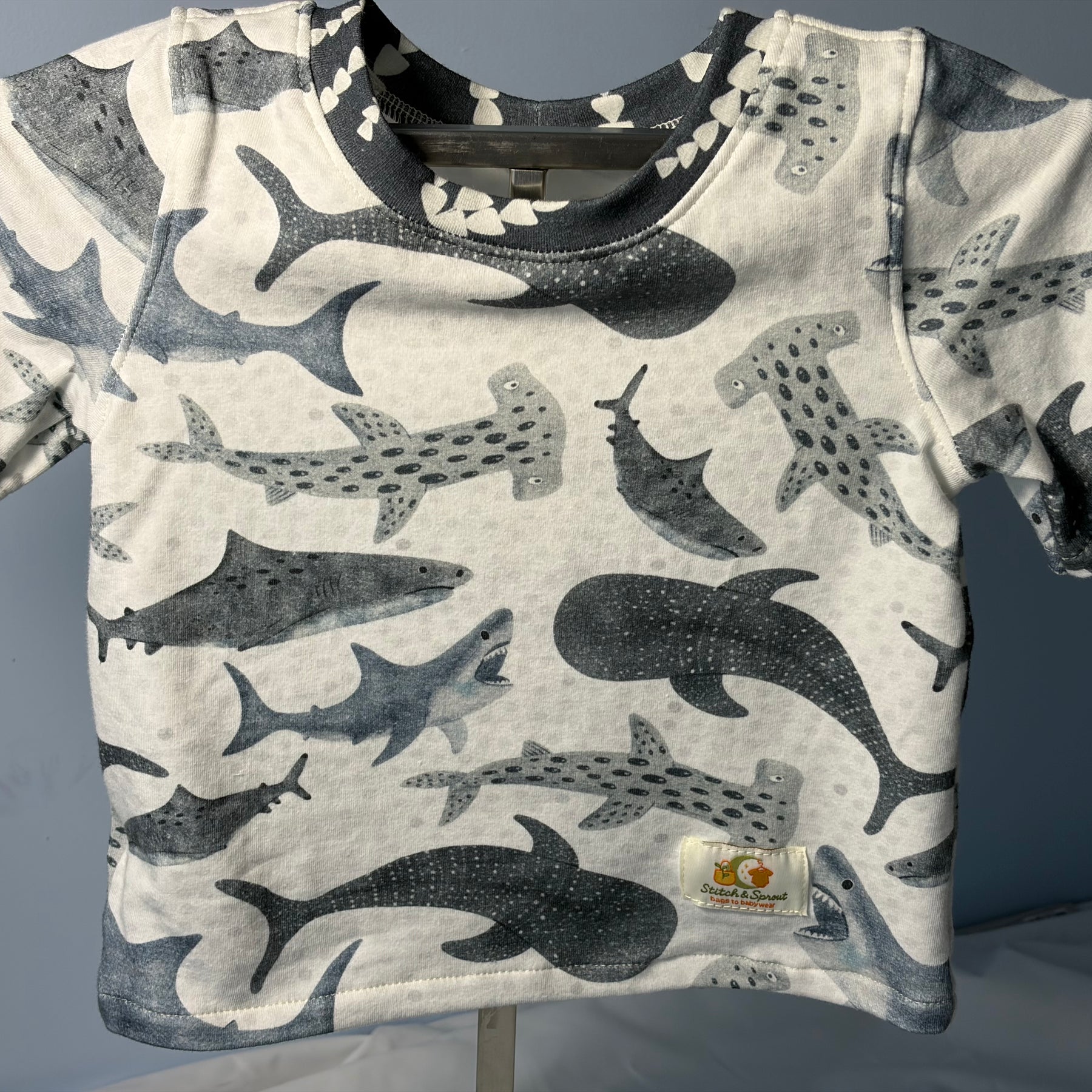 EOFY SALE SHARK TEE AND SHORTS SET 12-18 months