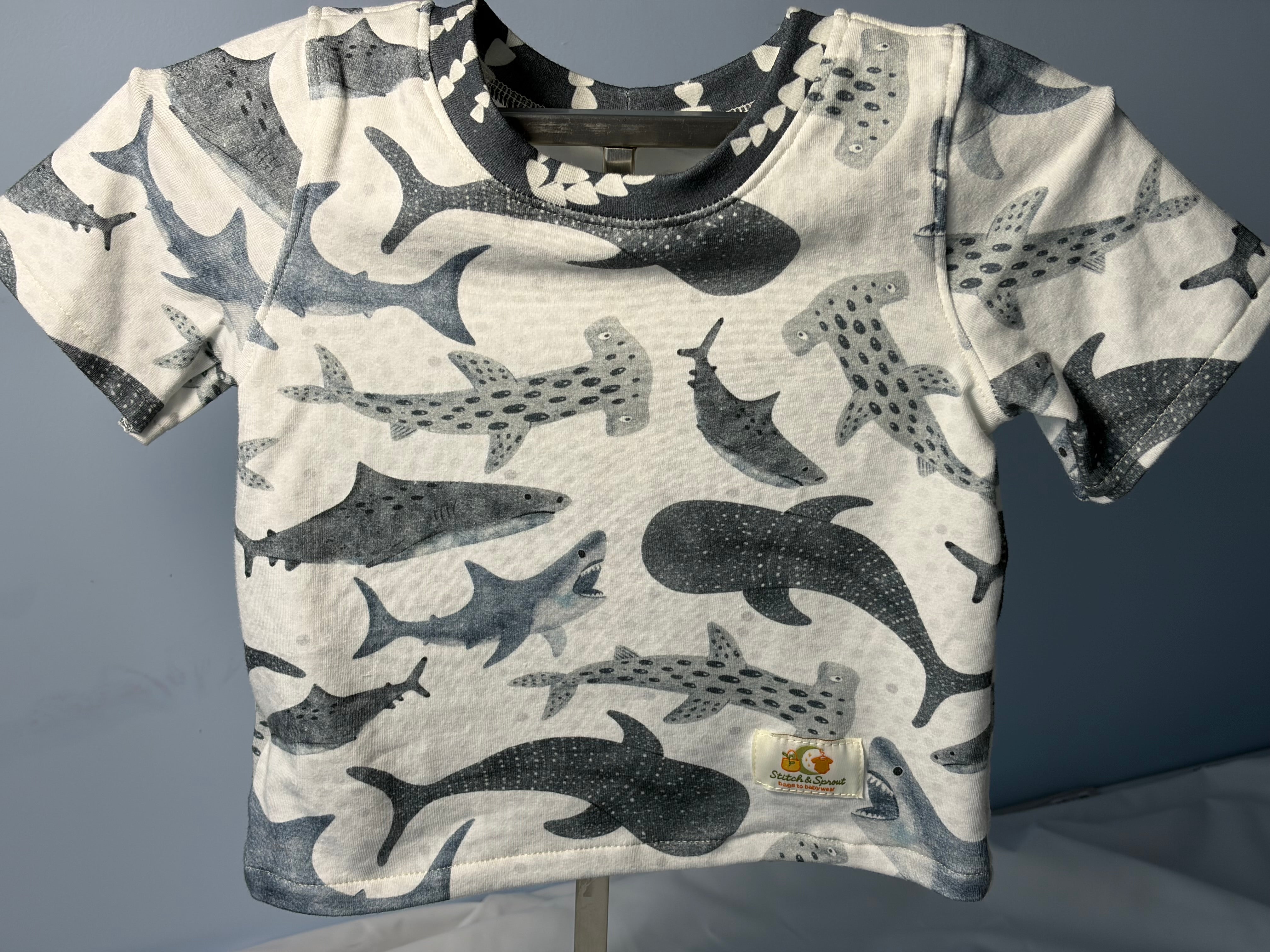 EOFY SALE SHARK TEE AND SHORTS SET 12-18 months
