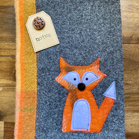 A5 Upcycled Notebook Fox