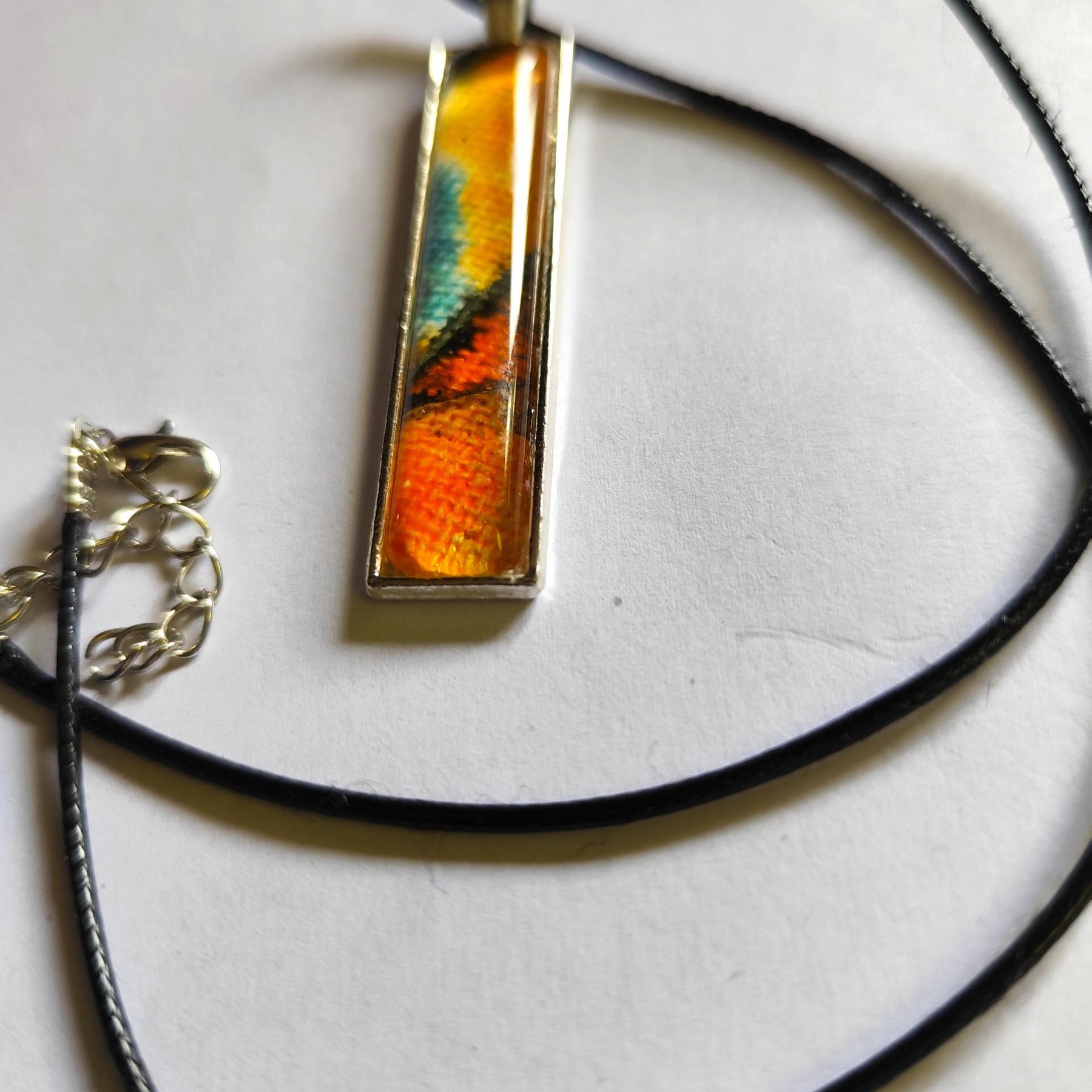 Landscape Pendant Necklace, Wearable Original Painting