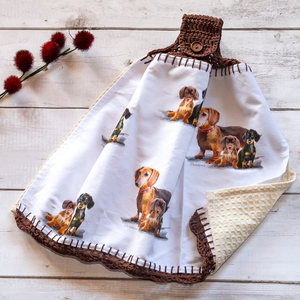 Pet Lovers Hanging Tea Towel / Hand Towels - Double
