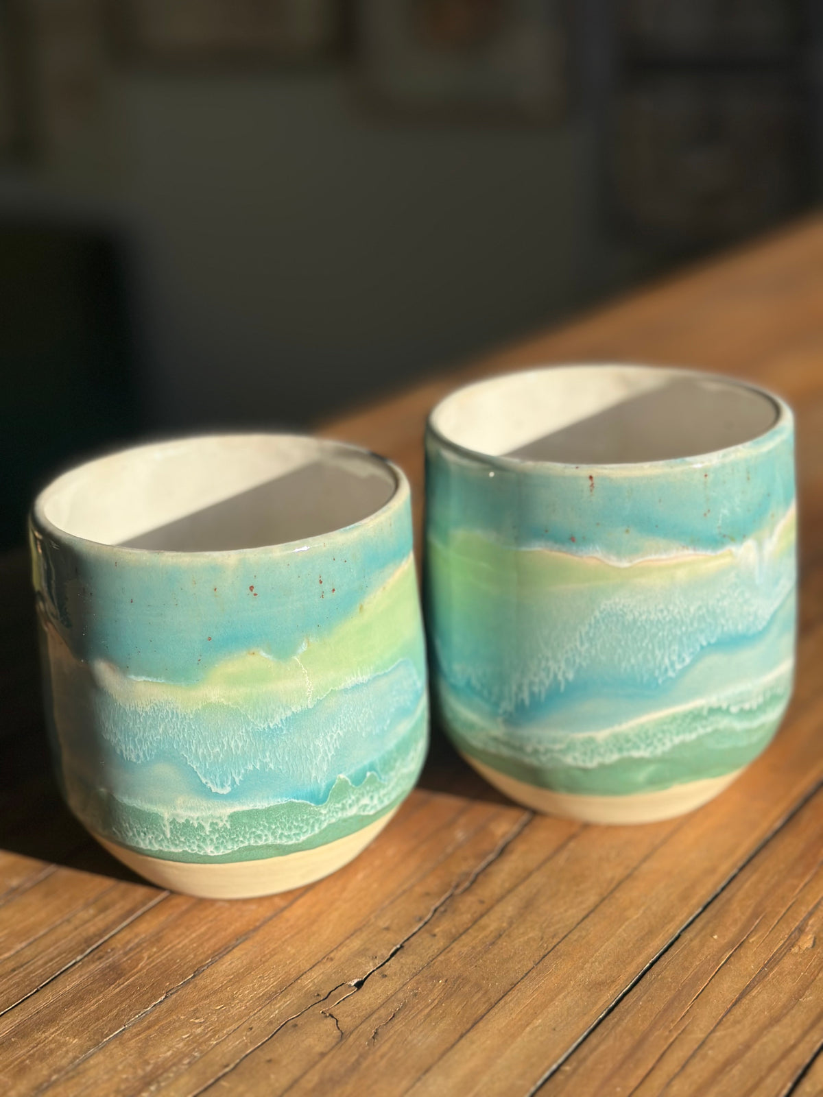 Coastal Waters | Handmade Ceramic Tumblers | 350ml & 450ml
