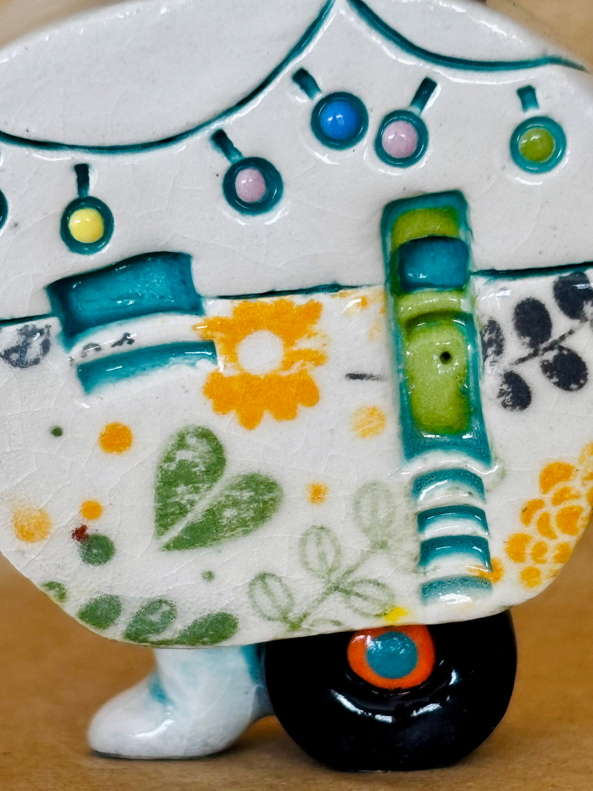 Small Retro Collectable Ceramic Caravan 12