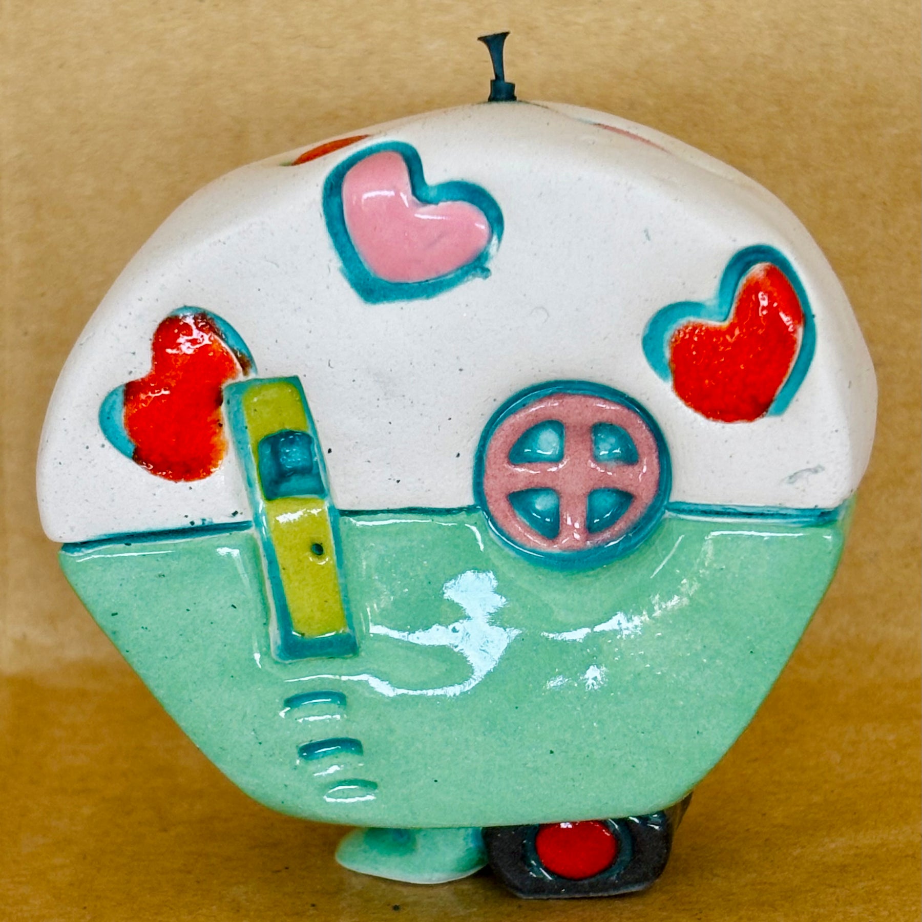 Small Retro Collectable Ceramic Caravan 3