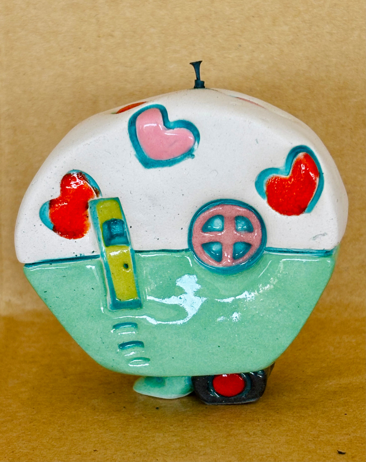 Small Retro Collectable Ceramic Caravan 3