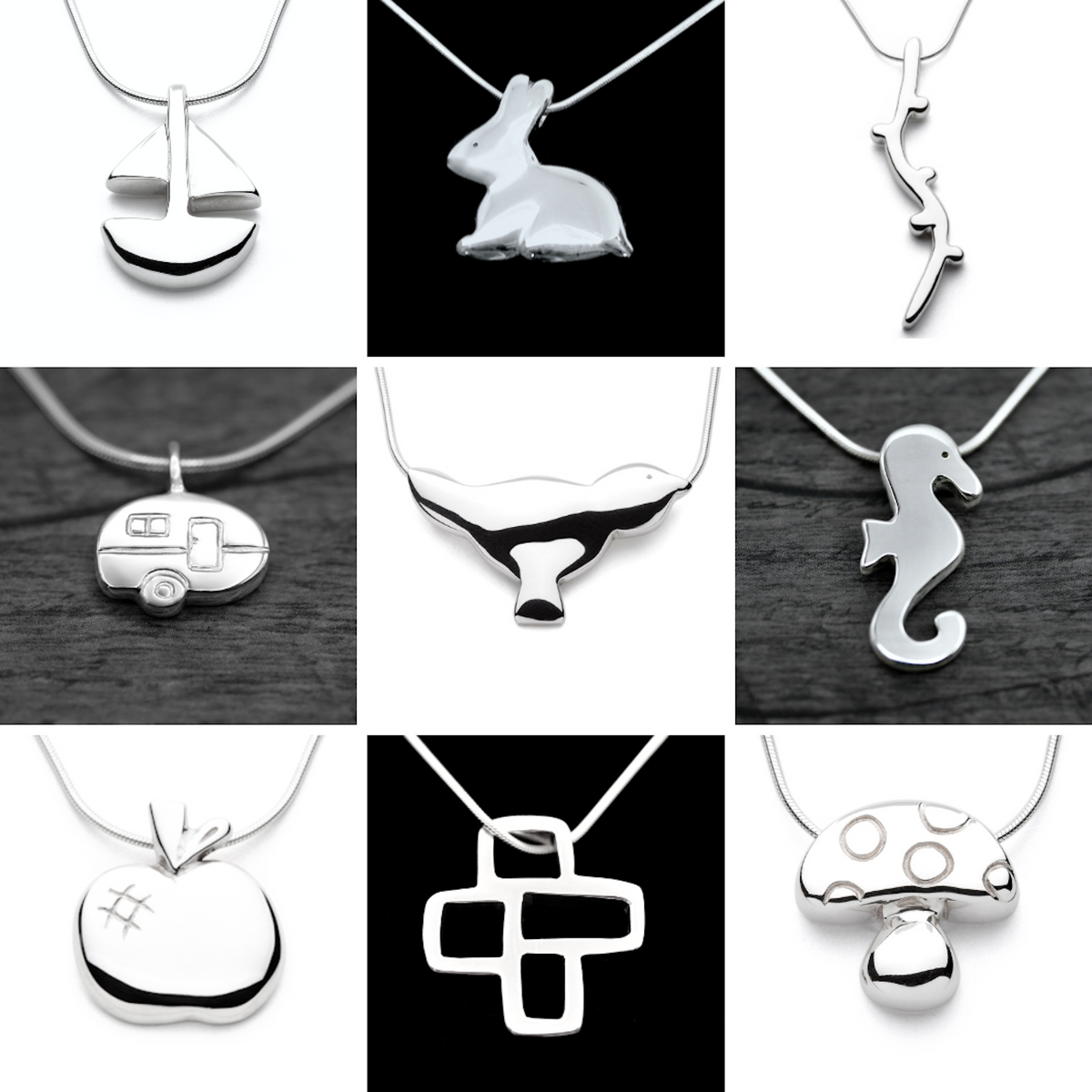 SALE! Limited Edition - Retiring Designs - Handmade Sterling Silver Pendants with Chain