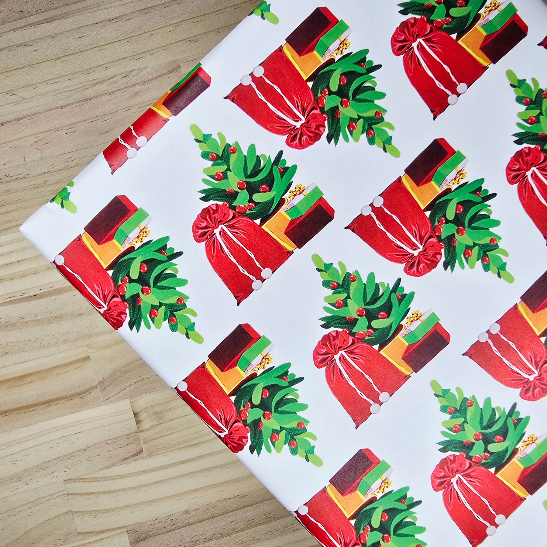 Christmas Tree Gift Wrap and Card Set