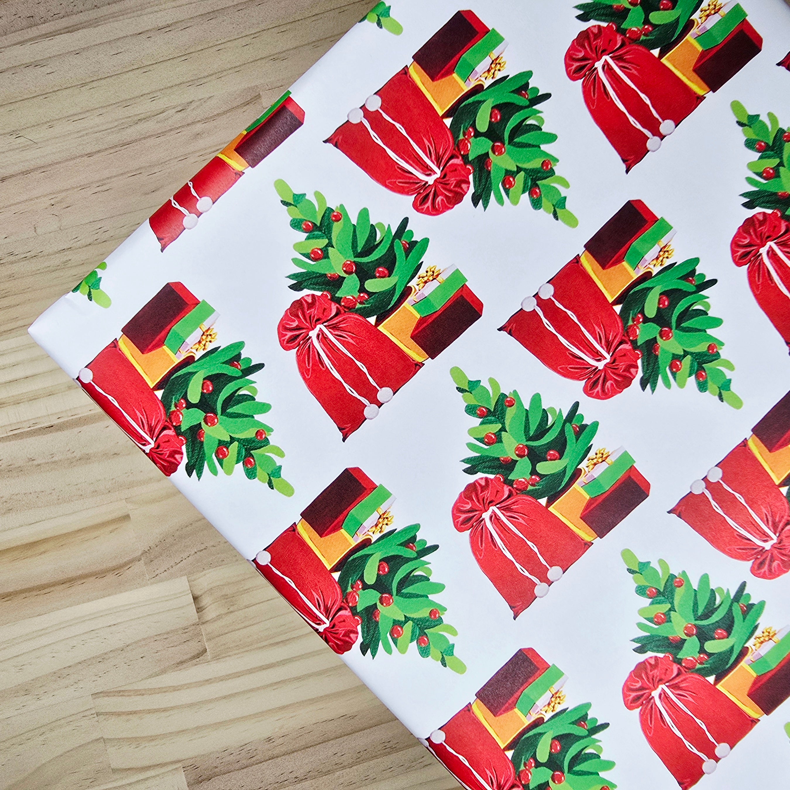 Christmas Tree Gift Wrap and Card Set