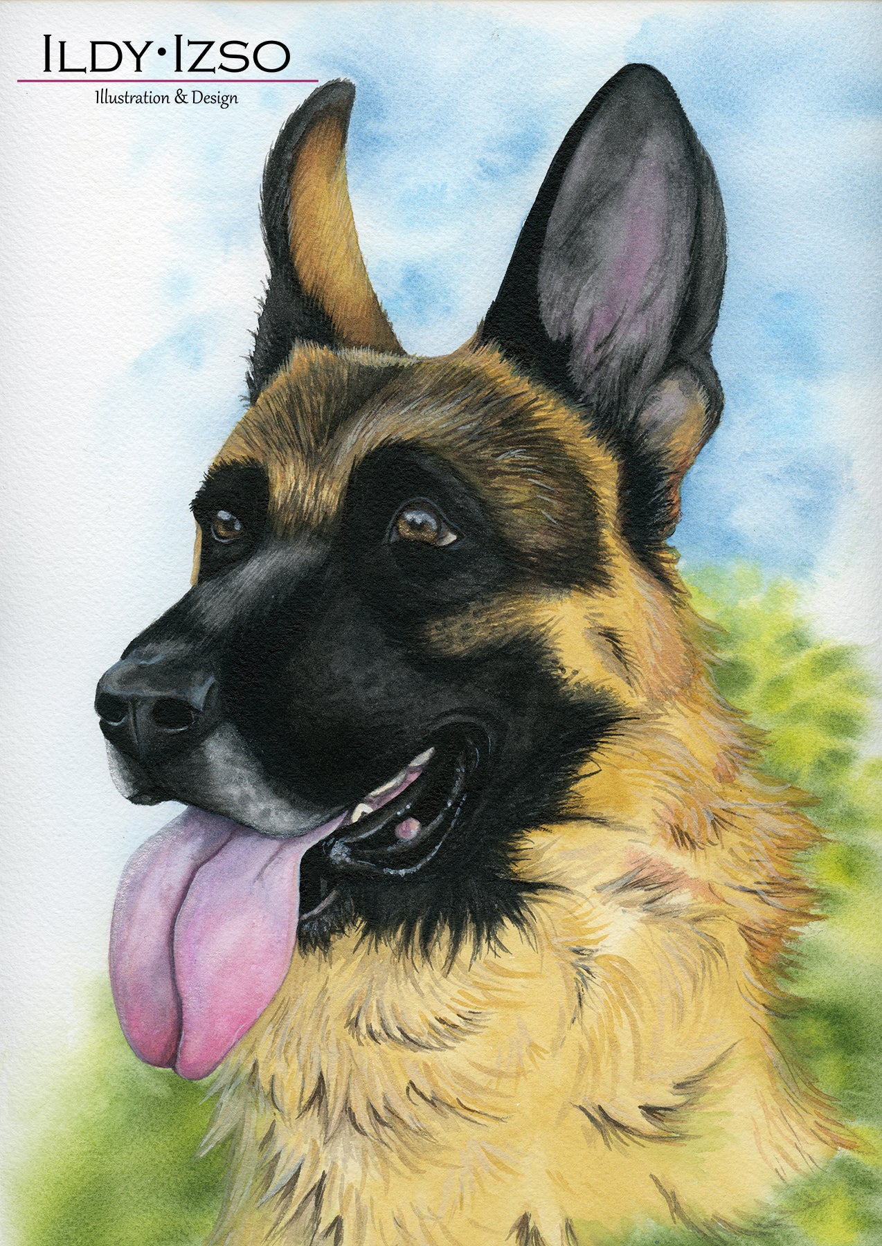 Custom Watercolour Pet Portrait – Hand-Painted with Love