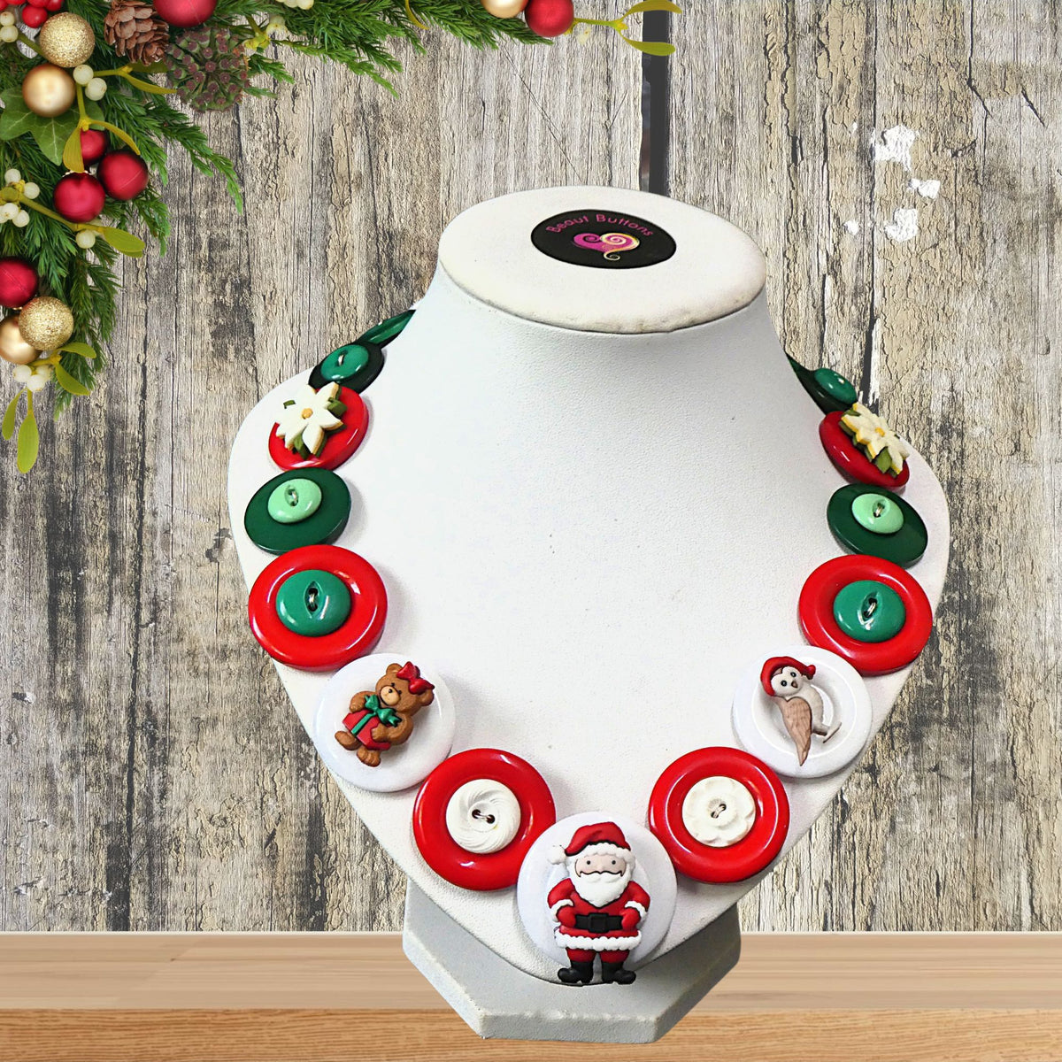 Christmas necklace - Santa and Friends