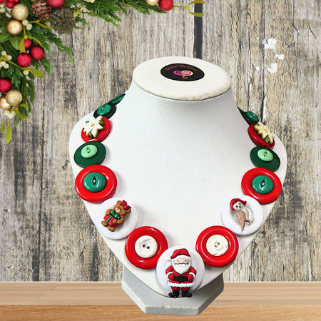 Christmas necklace - Santa and Friends