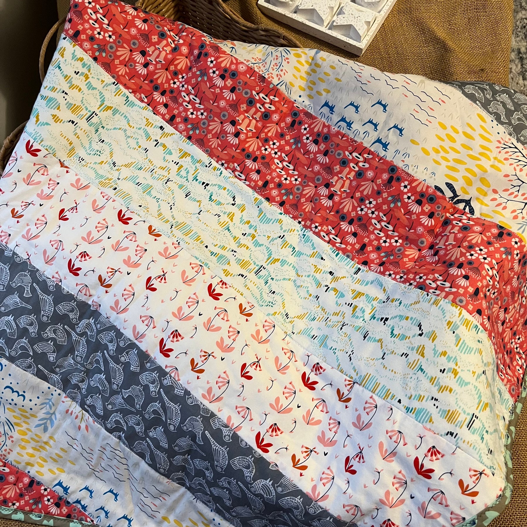 Organic Baby Play Mat | Reversible & Soft Tummy Time Mat Unique