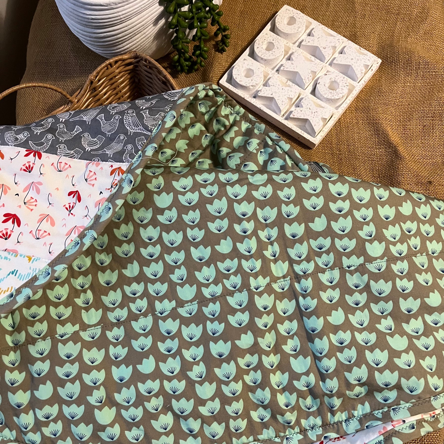 Organic Baby Play Mat | Reversible & Soft Tummy Time Mat Unique