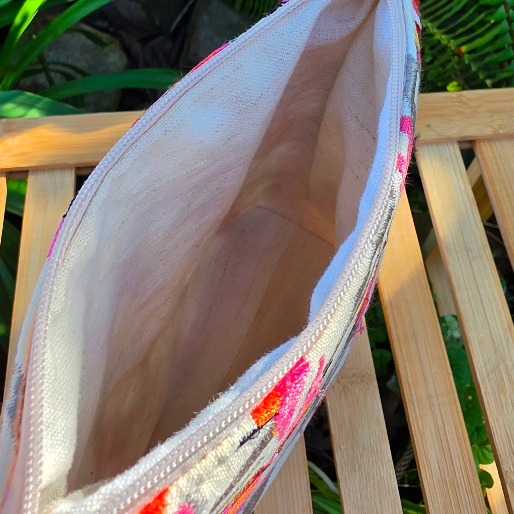 Upcycled Parrot Pouch | Handcrafted from Thrifted Cushion