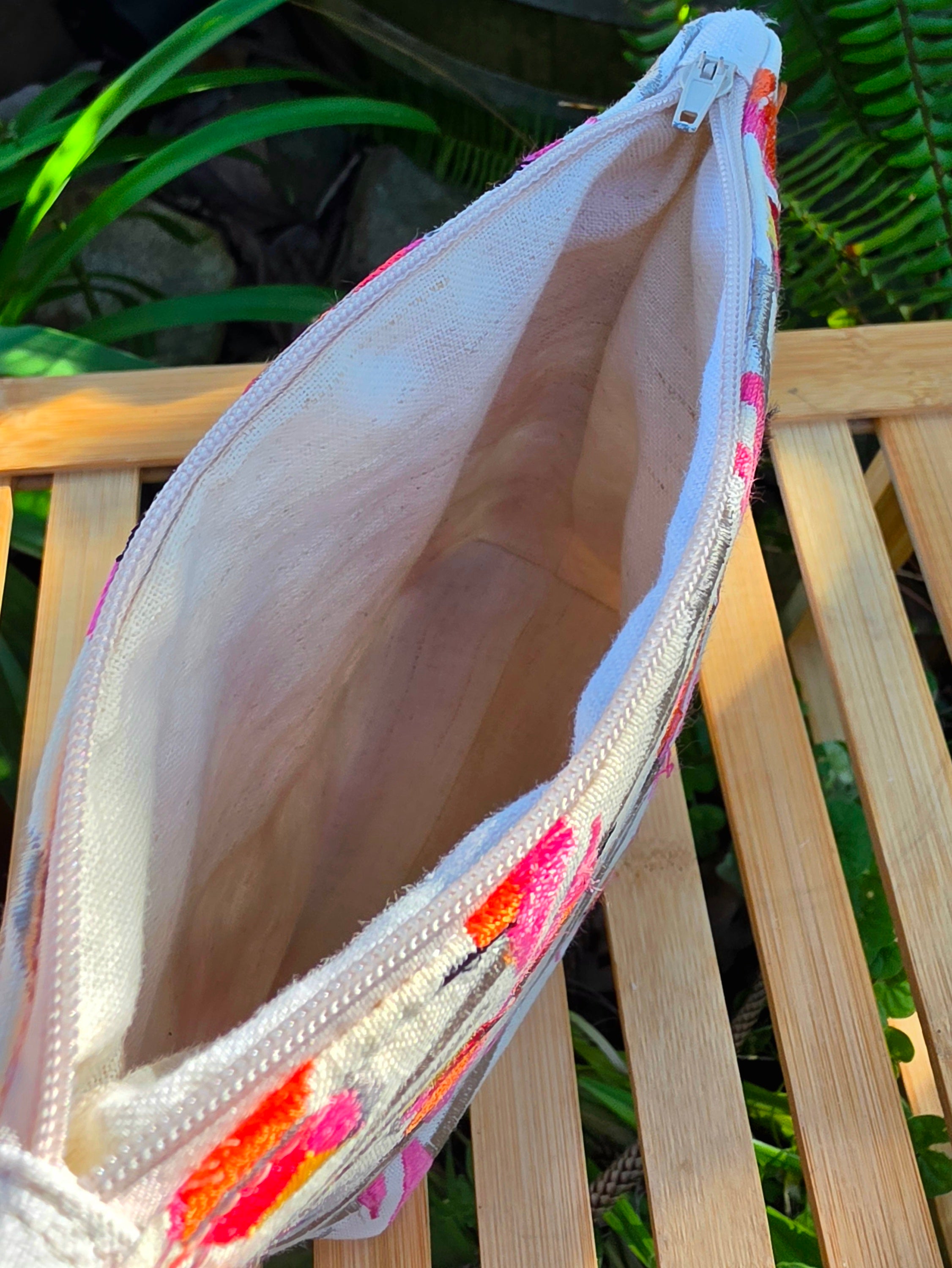 Upcycled Parrot Pouch | Handcrafted from Thrifted Cushion