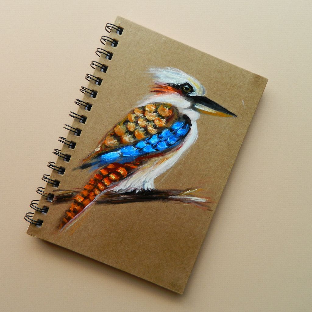Kookaburra handpainted Notebook Size A5 Lined