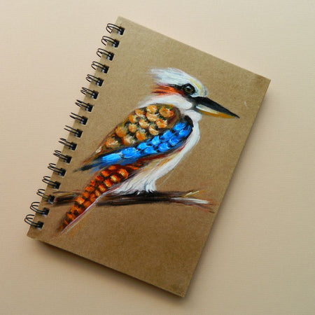 Kookaburra handpainted Notebook Size A5 Lined