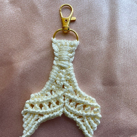 Bag charm | Macrame Keychain |  Whale Tail
